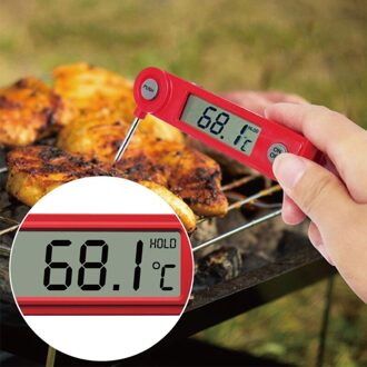 Digitale Probe Thermometer Opvouwbare Voedsel Bbq Vlees Oven Vouw Keuken Thermometer 72XF
