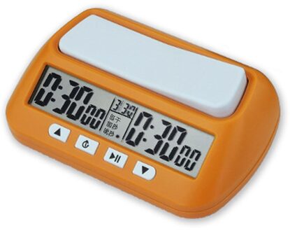 Digitale Schaken Klokken Professionele Draagbare Schaakbord Concurrentie Count Up Down Schaken Games Elektronische Alarm Stop Timer Oranje