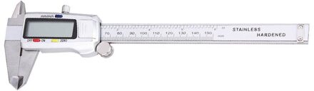 Digitale Schuifmaat Rvs 6 Inch 150Mm Elektronische Digitale Metalen Schuifmaat Micrometer Hoge Precisie Meetinstrumenten zilver nee met doos