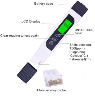 Digitale TDS Meter Draagbare EC Meter 0 ~ 9990ppm 3in1 Water Tester Aquarium Zwembad Testen Pen Zuiverheid Filter Monitor temp & xs
