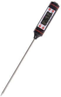 Digitale Voedsel Thermometer Keuken Koken Bbq Vlees Probe Temperatuur Meter Bbq Warmte Sensor Voedsel Temperatuur Meetinstrumenten zwart
