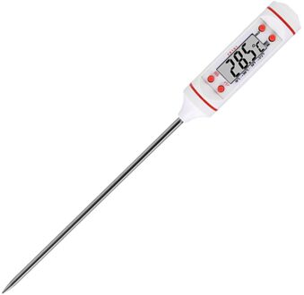 Digitale Voedsel Thermometer Keuken Koken Voor Bbq Elektronische Koken Eten Probe Vlees Water Melk Vlees Thermometer Kitchen Tools wit