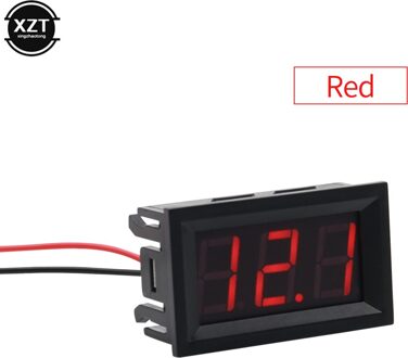 Digitale Voltmeter Dc 3.5V Tot 30V Digitale Voltmeter Voltage Panel Meter Rood/Blauw/Groen Voor 6V 12V Electromobile Motorfiets Auto