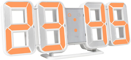 Digitale Wandklok 3D Led Grote Tijd Kalender Temperatuur Desk Tafel Modern Digitale Tafel Klok Achtergrondverlichting Home Klokken leger groen