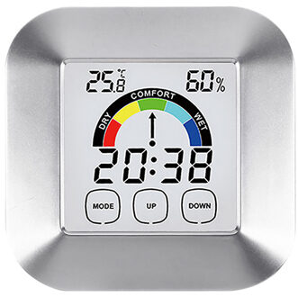 Digitale Weerstation Draadloze Radiogestuurde Tijd Wekker met Outdoor Thermometer Hygrometer
