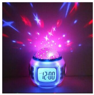 Digitale Wekker Home Elektronische Klok Decoratieve Muziek Sterrenhemel Star Sky Projectie Wekker Kalender Kalender Thermometer