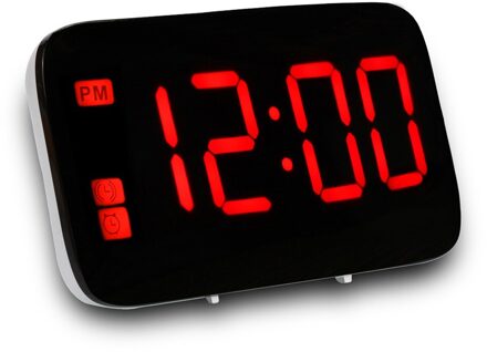 Digitale Wekker Led Spiegel Elektronische Klokken Multifunctionele Groot Lcd-scherm Digitale Tafel Klok Met Kalender 5in Scherm Rood