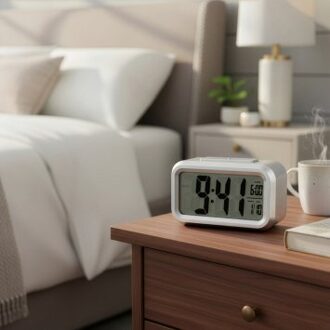 Digitale wekker met grote cijfers