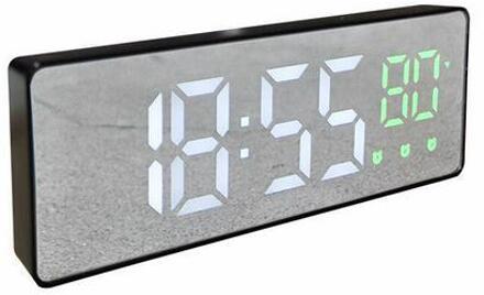 Digitale Wekker Spiegel Led Tafel Klokken Met Thermometer Multifunctionele Klok Vierkante Rechthoek Multifunctionele Bureau klok 7