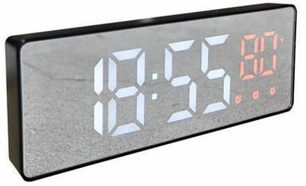 Digitale Wekker Spiegel Led Tafel Klokken Met Thermometer Multifunctionele Klok Vierkante Rechthoek Multifunctionele Bureau klok 9