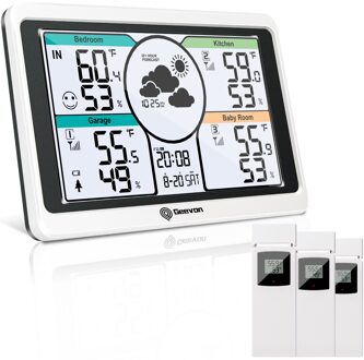 Digitale Wekkers Weerstation Tafel Horloge Met Temperatuur En Vochtigheid Wakker Bureau Klokken Met Tijd Snooze