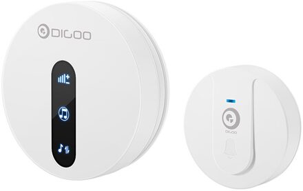 Digoo DG-SD10 Zender Self-Powered Waterdicht Deurbel Eu Plug Unieke Schuiven Knop 58 Melodieën 4 Niveaus Volume Deurbel