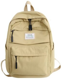 Dihope Grote Capaciteit Hoge Schooltassen Waterdicht Nylon Vrouwen Rugzak Vrouwelijke Meisje Schoudertassen Reistas Mochila khaki