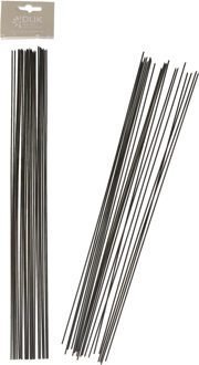 Dijk Natural Binddraad/wikkeldraad - 40x st - grijs - 350 mm x 1,6 mm