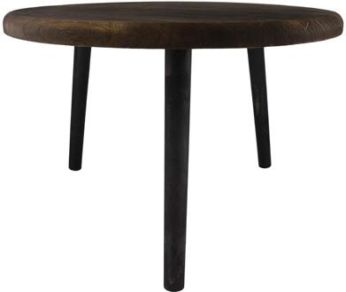 Dijk Natural Collections Bijzettafel paulowniahout Ø58xh38cm zwart