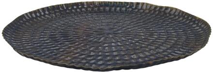 Dijk Natural Collections Dienblad metaal zwart/goud Ø38cm