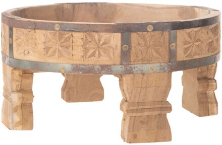 Dijk Natural Collections Dijk Natural Collections-Vintage Chakki tafel-Mangohout-Naturel-30x15 Bruin