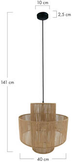 Dijk Natural Collections DKNC - Hanglamp Droom - jute - 40x40x41cm - Bruin Beige