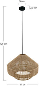 Dijk Natural Collections DKNC - Hanglamp Droom - jute - 41x41x28cm - Bruin Beige