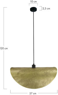 Dijk Natural Collections DKNC - Hanglamp metaal - 57x32x20cm - Goud Goudkleurig