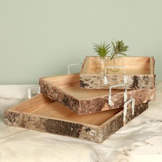 Dijk Natural Collections houten dienblad 3-delig