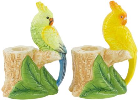 Dijk Natural Collections Kaarsenhouder keramiek 10,4x6,9x14,5cm multi