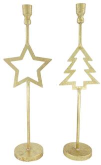 Dijk Natural Collections Kandelaar boom/ster 16x10.6x51.5cm verschillende