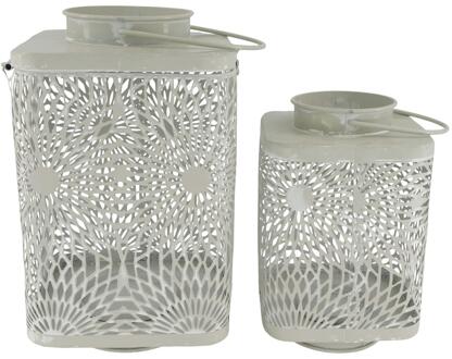 Dijk Natural Collections Lantaarn metaal grijs set a 2