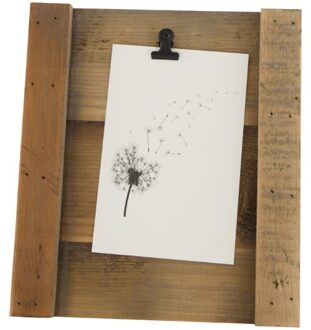 Dijk Natural Collections Muurdeco klembord oud hout 20x22x3cm bruin