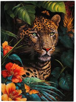 Dijk Natural Collections Muurkunst luipaard canvas glans 70x100cm multi