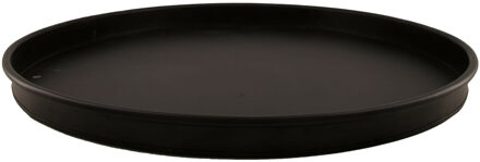 Dijk Natural Collections Onderbord/kaarsenbord - decoratie dienblad - metaal - zwart - 57 x 4 cm - rond