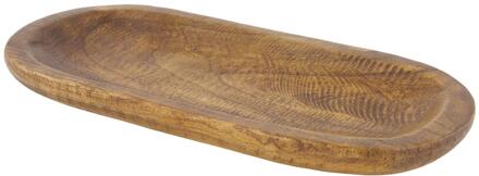 Dijk Natural Collections Schaal ovaal hout 38x18x3cm bruin