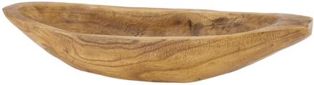 Dijk Natural Collections Schaal ovaal hout 58x14x9cm bruin