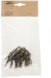 Dijk Natural Collections Steekkrammen klemmen - 50x stuks - 1.5 x 4 cm -?patentkrammen Zilver