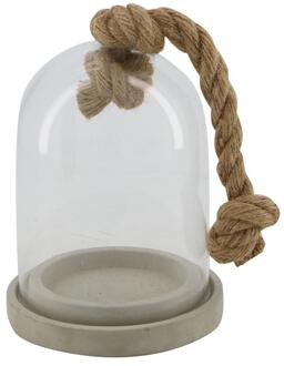 Dijk Natural Collections Stolp met touw glas Ø13,5x20cm transparant