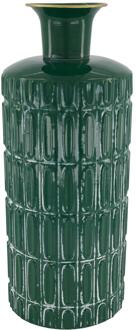 Dijk Natural Collections Vaas metaal donker groen Ø16xh39cm