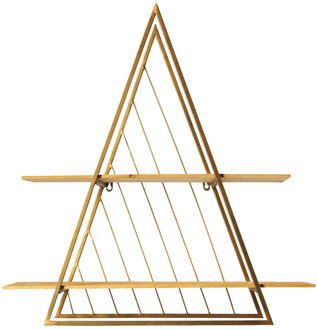 Dijk Natural Collections Wandrek - 2 plankjes - goud - 58 x 22 x 70 cm - metaal