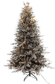 Dijk Natural Collections Wintervalley Trees - Kunstkerstboom George met LED verlichting - 150x98cm - Besneeuwd Wit