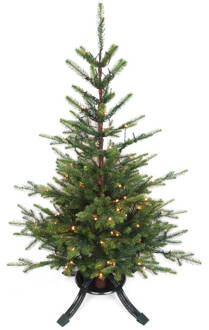 Dijk Natural Collections Wintervalley Trees - Kunstkerstboom Howard met LED verlichting - 120x85cm - Groen