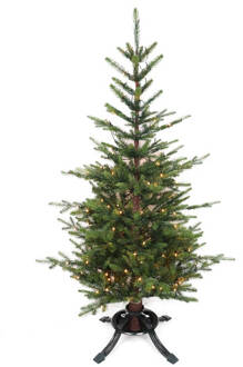 Dijk Natural Collections Wintervalley Trees - Kunstkerstboom Howard met LED verlichting - 150x90cm - Groen