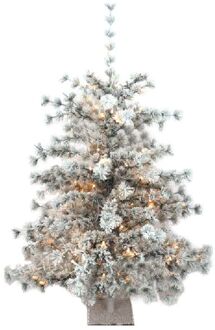 Dijk Natural Collections Wintervalley Trees - Kunstkerstboom Ludvig met LED verlichting - 95x120cm - Besneeuwd Wit