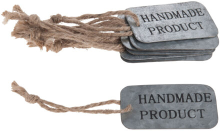 Dijk Natural Collections zinken labels "Handmade product", 10 stuks