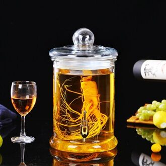 Dik Glas Wijn Fles Pot Met/Zonder Kraan Niet-Lood Glas Fruit Fonkelende Alcohol Container Flessen 1.25L koper