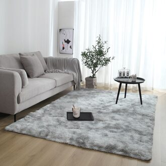 Dik Tapijt Voor Woonkamer Pluche Tapijt Kinderen Bed Kamer Fluffy Floor Tapijten Venster Nachtkastje Thuis Decor Tapijten Zachte Fluwelen mat licht grijs