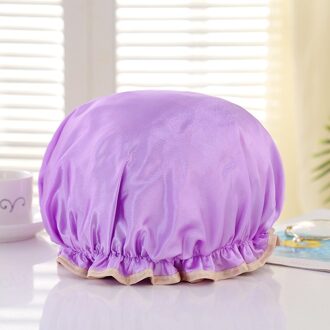 Dikke 1Pcs Waterdicht Bad Hoed Dubbele Laag Douche Haar Cover Vrouwen Benodigdheden Douche Cap Badkamer Accessoires 05
