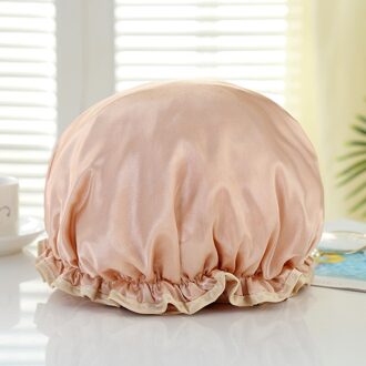 Dikke 1Pcs Waterdicht Bad Hoed Dubbele Laag Douche Haar Cover Vrouwen Benodigdheden Douche Cap Badkamer Accessoires 06