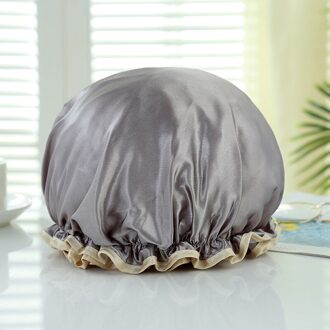 Dikke 1Pcs Waterdicht Bad Hoed Dubbele Laag Douche Haar Cover Vrouwen Benodigdheden Douche Cap Badkamer Accessoires 07