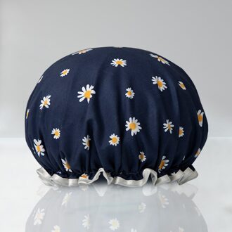 Dikke 1Pcs Waterdicht Bad Hoed Dubbele Laag Douche Haar Cover Vrouwen Benodigdheden Douche Cap Badkamer Accessoires YM1-2727SDB