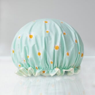 Dikke 1Pcs Waterdicht Bad Hoed Dubbele Laag Douche Haar Cover Vrouwen Benodigdheden Douche Cap Badkamer Accessoires YM3-2727SDB