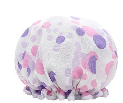 Dikke 1Pcs Waterdicht Bad Hoed Dubbele Laag Douche Haar Cover Vrouwen Benodigdheden Douche Caps Badkamer Accessoires 4